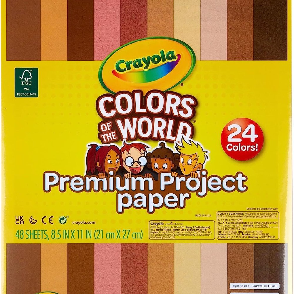 4 PACK Colors Of The World Premium Project Paper / Kids Construction Paper